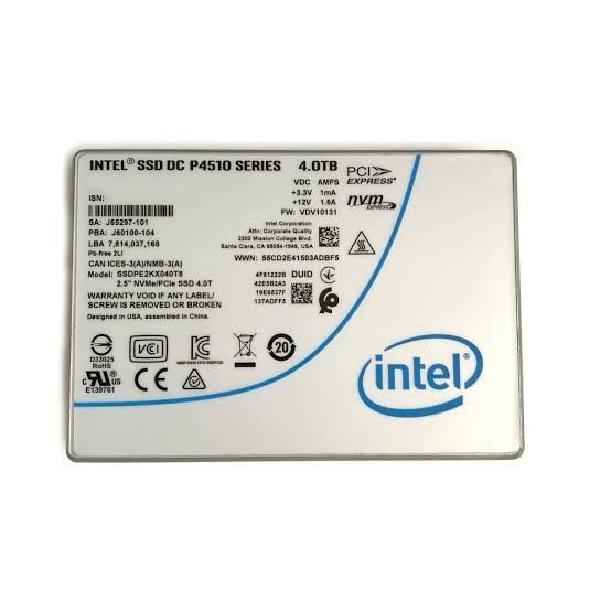 İNTEL SSD P4510 SERIES 4TB NVME